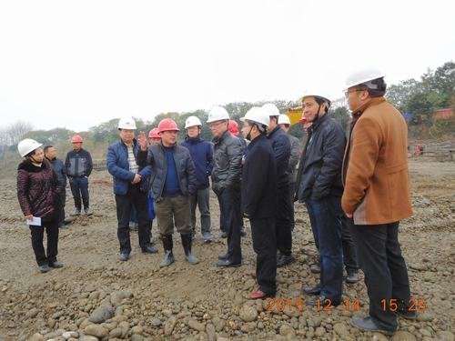 省水利廳副廳長李勇藺一行蒞臨西河順江堰引水樞紐整治工程項目指導工作