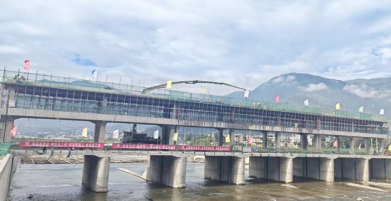 冕寧縣紅旗堰灌區(qū)項(xiàng)目閘房完成最后一倉澆筑